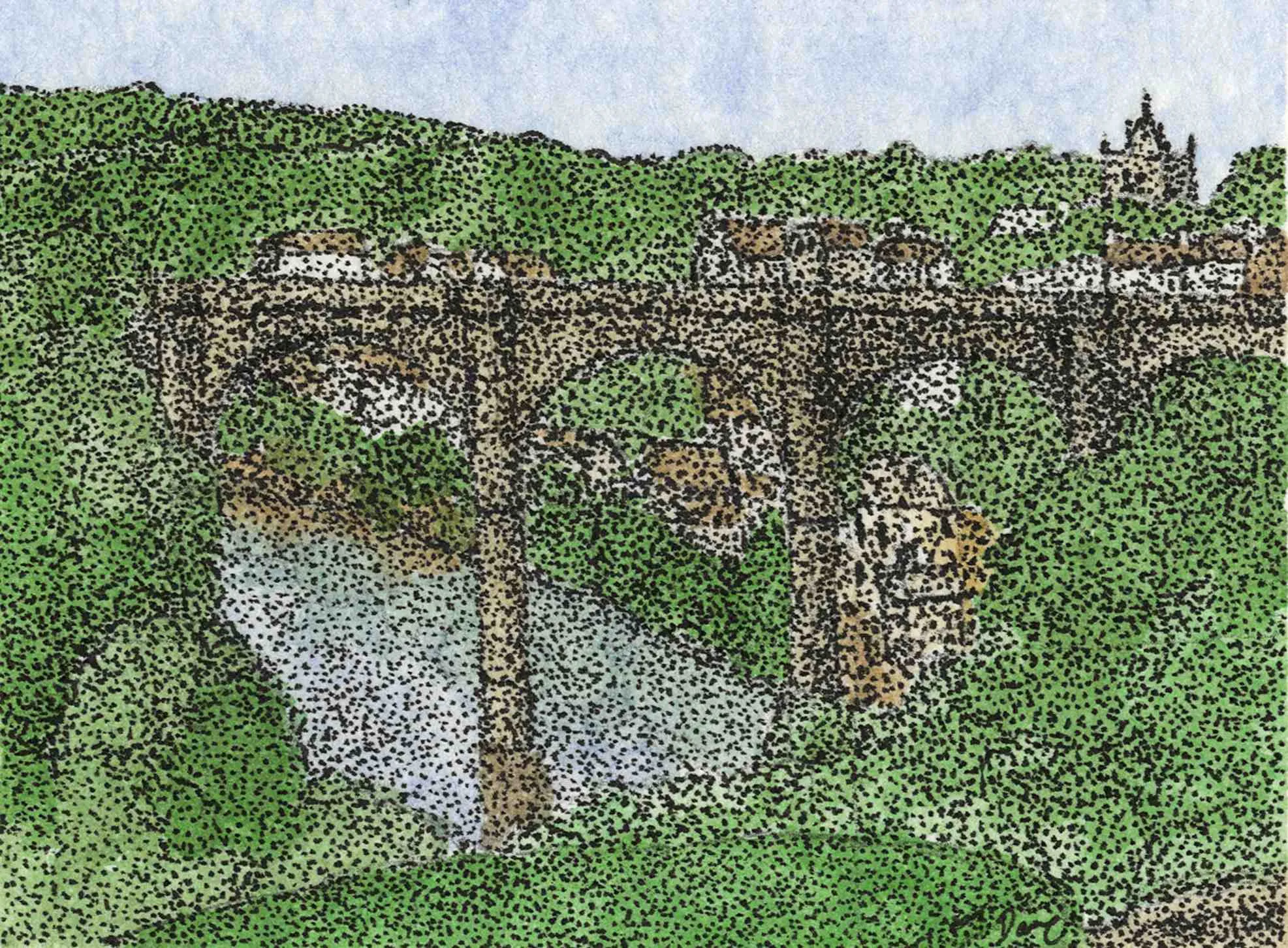 Illustration painting — Knaresborough Viaduct.