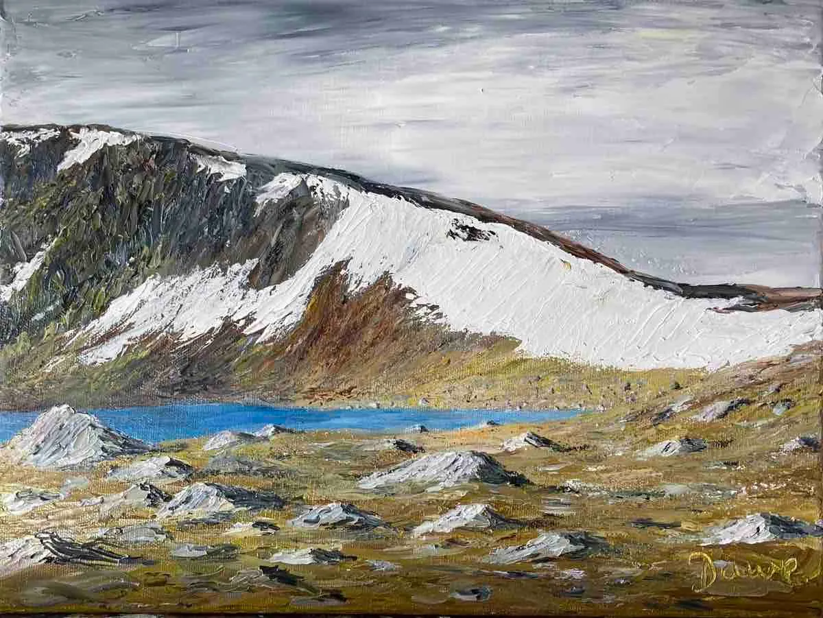 Oil painting — Loch Coire an Lochan and Braeriach.