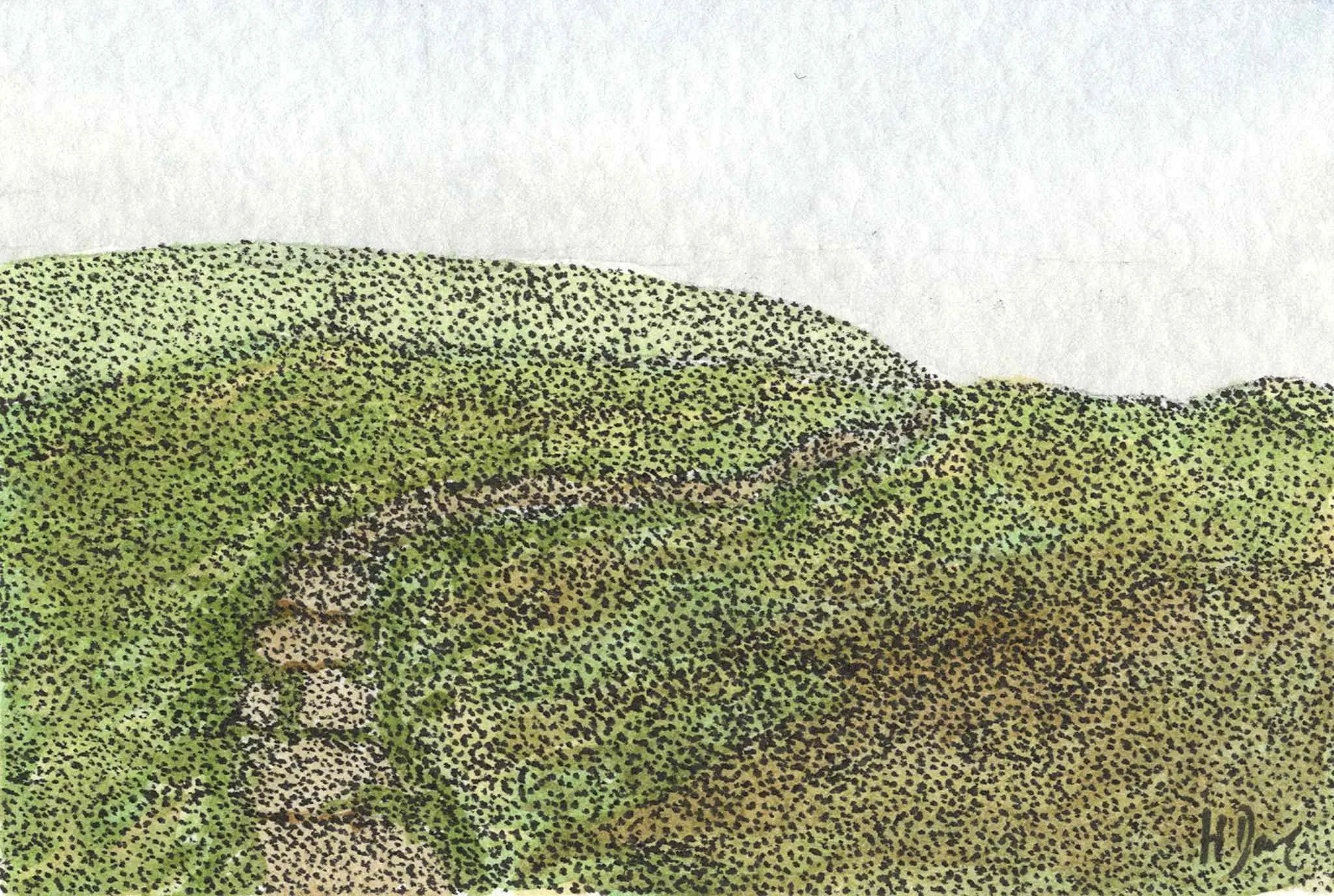 Illustration painting — Pennine Way near Great Shunner Fell.