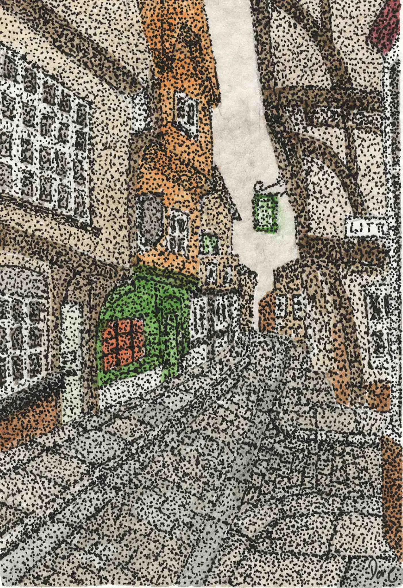 Illustration painting — The Shambles, York.