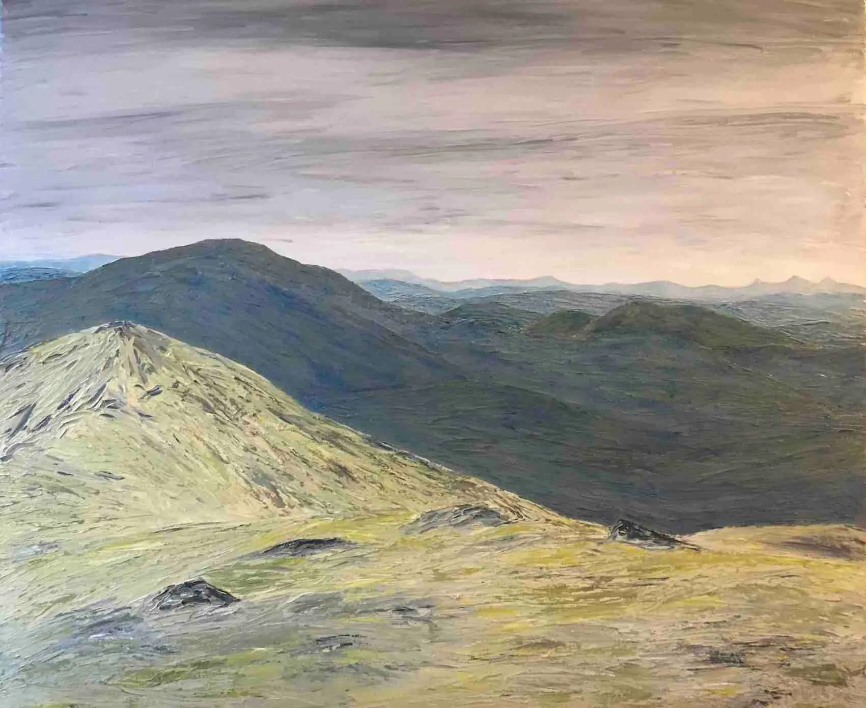 Oil painting — Stob an t-Sluichd, Creag Mhòr and Bynack More.